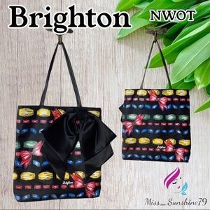 Brighton NWOT - satin bow pop art bow TOTE modern